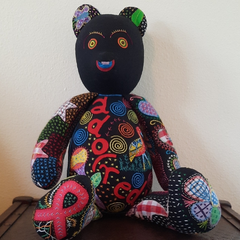 Limited Edition Patchwork Stuffed Bear